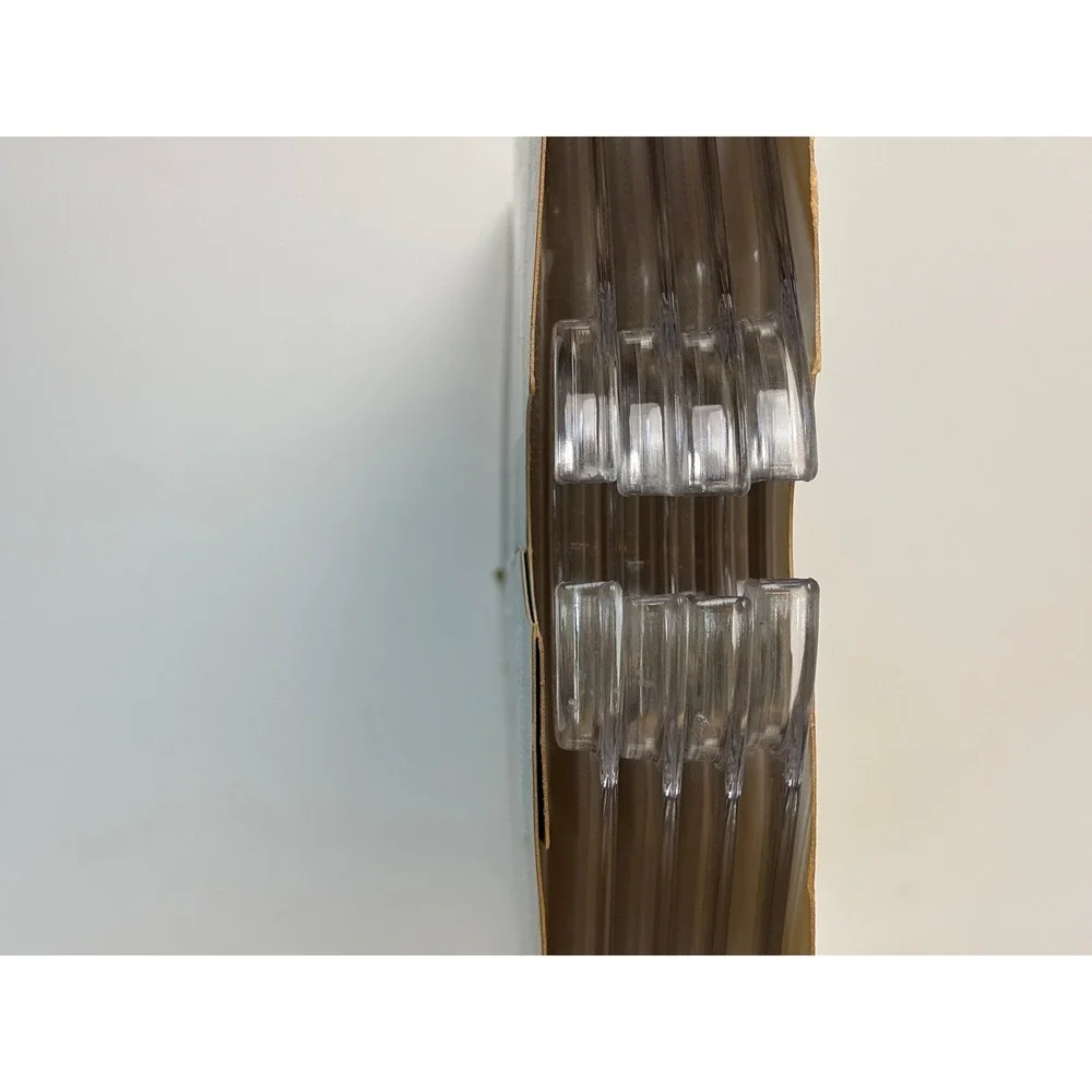 NEW Epic Buffet Plate‎ Clear 8in Set of 4 Acrylic Wine Glass Holder Trays